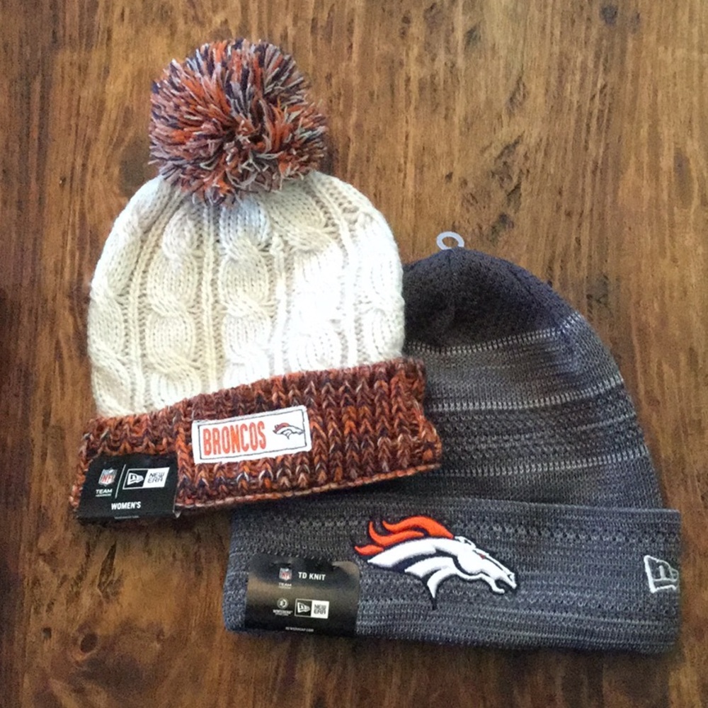 Pair of Broncos Hats official NFL